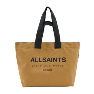AllSaints Ali Logo All Cotton Canvas East/West Tote